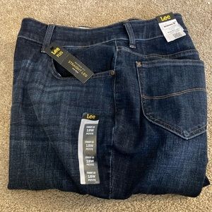 Lee jeans, size 18W Petite, Straight leg.